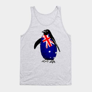 Australia Penguin Flag of Australia | Vintage Penguin Supporting Australia Tank Top